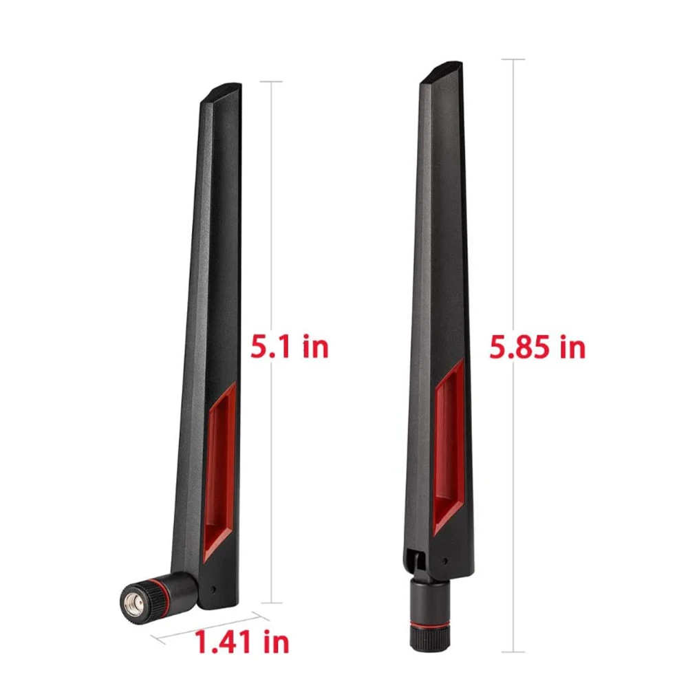 PC Router WiFi Antenna Dual Band 2.4G 5.8G Wireless Long Range High Gain 8dBi RP-SMA PCI-E Desktop Wi-Fi Hotspot Point(2pcs)