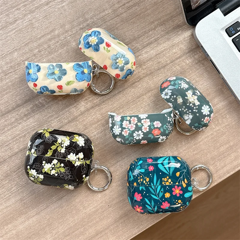 Fashion Flower Cute Earphone Case For Samsung Galaxy Buds 3 Pro Protective Cover Silicone Headphone Cases For Buds3 Headset Capa