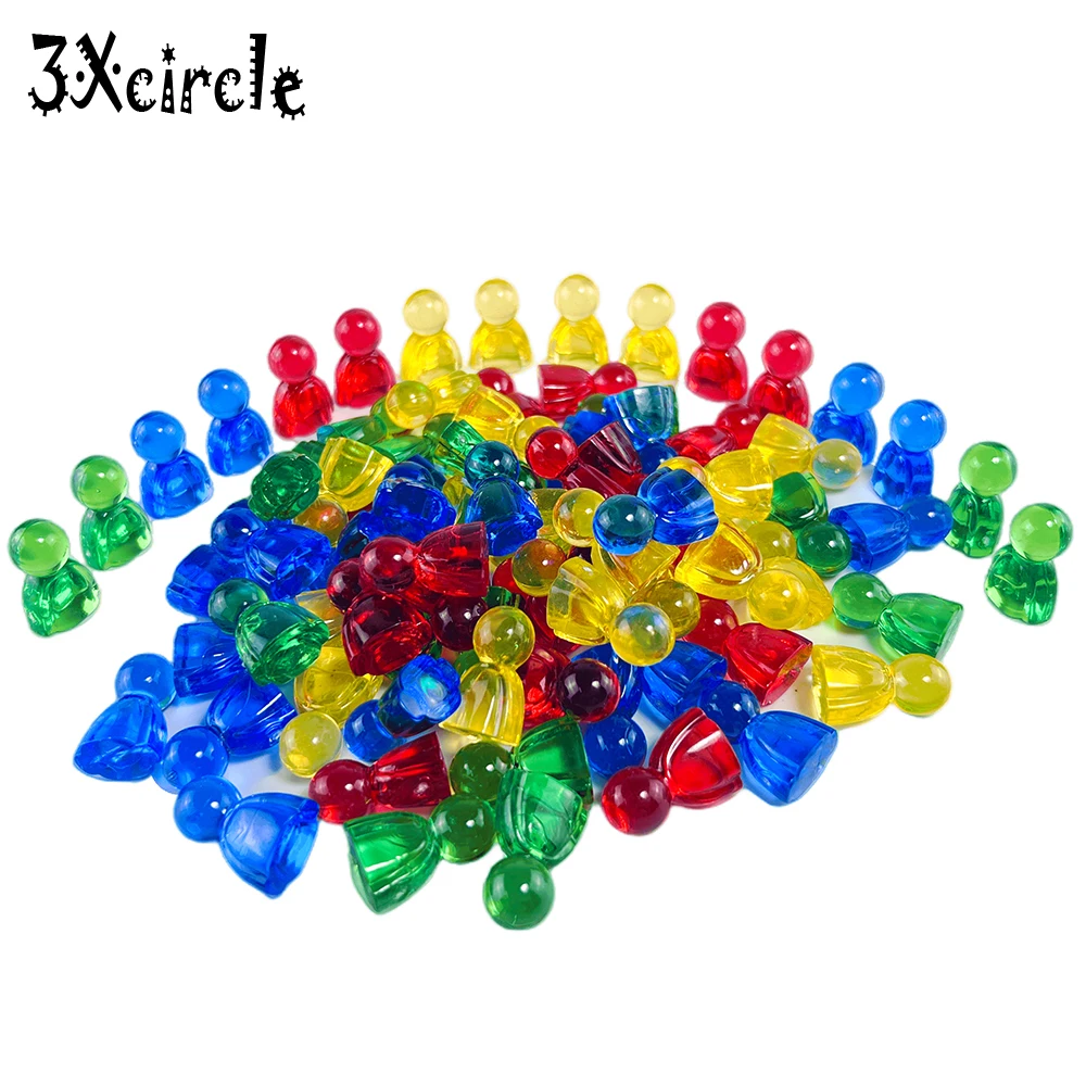 50pcs Games Markers Colored Humanoid Chess Pieces Board Game Card Accessories