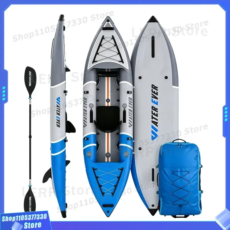 Customized PVC Inflatable Kayak 1 Seat for Adults 3.1-4m Length Touring & Fishing Outdoor Use