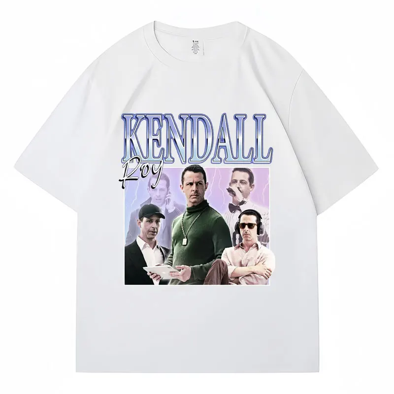 Kendall Roy Graphic T Shirt Succession Logan Homage Tv Show Krótki rękaw Moda Męska Damska Casual 100% Bawełna T-shirty Prezenty