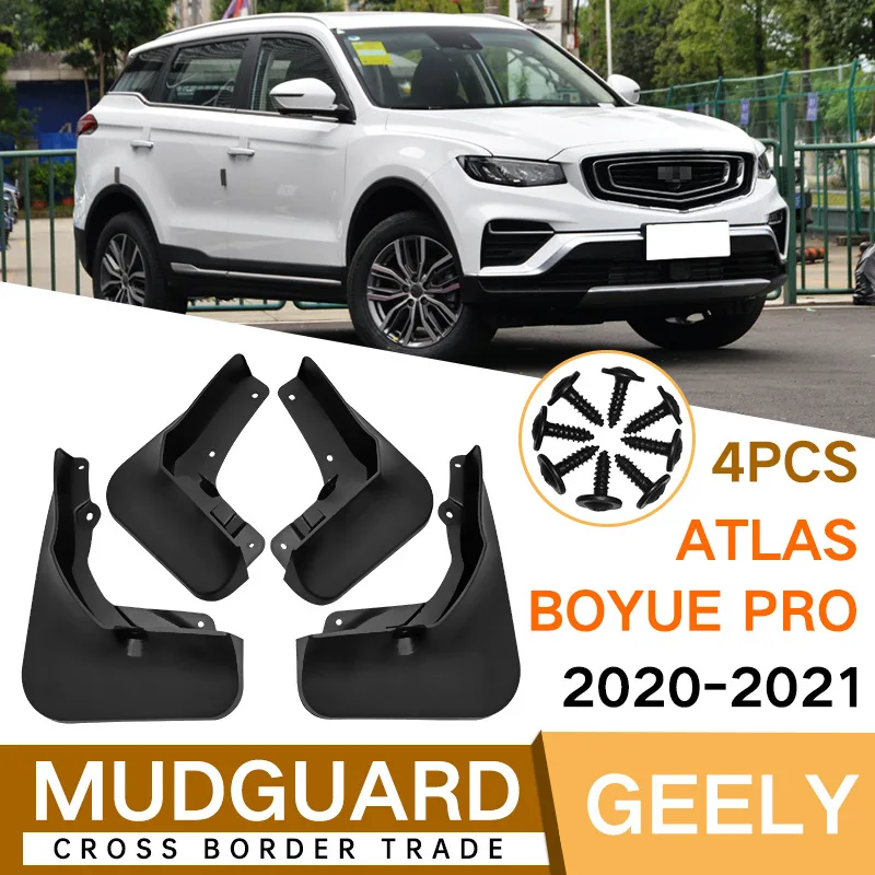 For Azkarra Geely Atlas Pro Belgee X70 Car Mud Flap Fender Cover Plastic Mudflaps Guard Mudguard Exterior Protection 2020-2022
