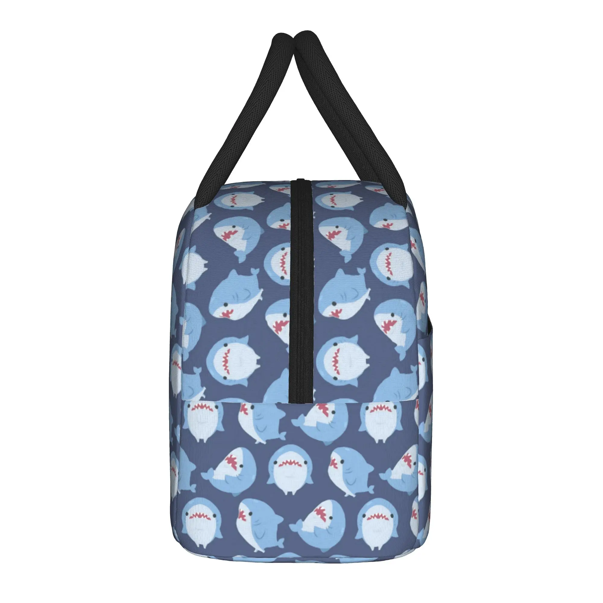 Cute Shark Cartoon Insulated Lunch Bags Large  Reusable Thermal Bag Lunch Box Tote Office  Outdoor Men Women