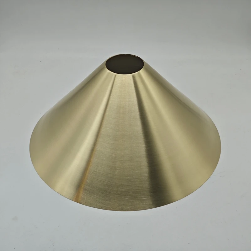 Vintage Brushed Brass Tapered Lamp Shade 240*110mm, Industrial Hanging Light Replacement Shade