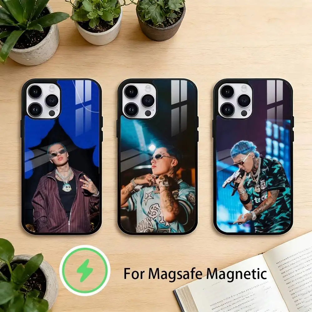 

Blessd Cantante Rapper Phone Case For iPhone 17,16,15,14,13,12,Plus,Pro,Max For Magnetic Wireless Charge