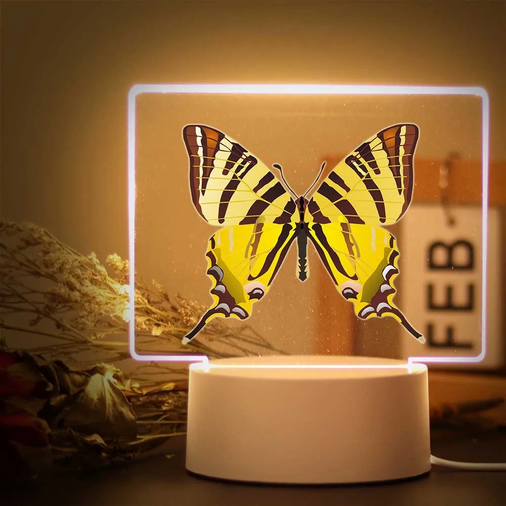 1 pc Hot butterfly Usb Atmosphere Table Lamp Birthday Christmas Gifts For Kids Toys