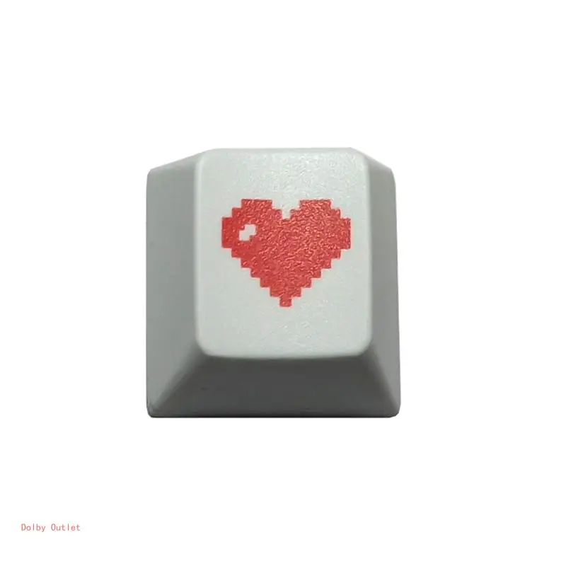 Red Love Heart Pattern Keyboard Keycap Mechanical for Key Hat for PC Computer Notebook Use Supplies