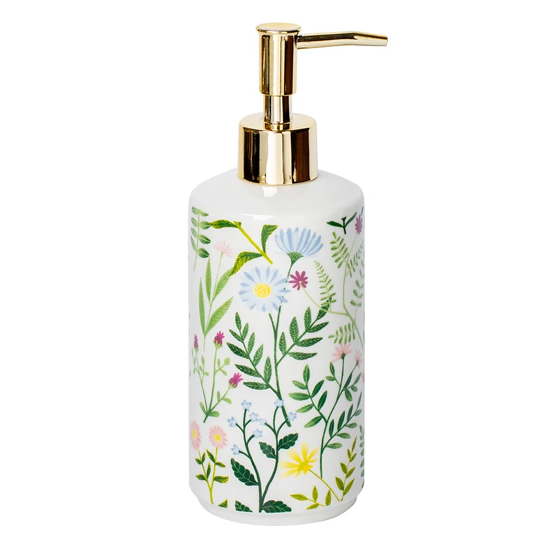 Nordic Ceramic 420ml  Lotion Shampoo Liquid Soap Dispenser Pump Bottle Emulsion Dispensing Bottle Bathroom Accessories