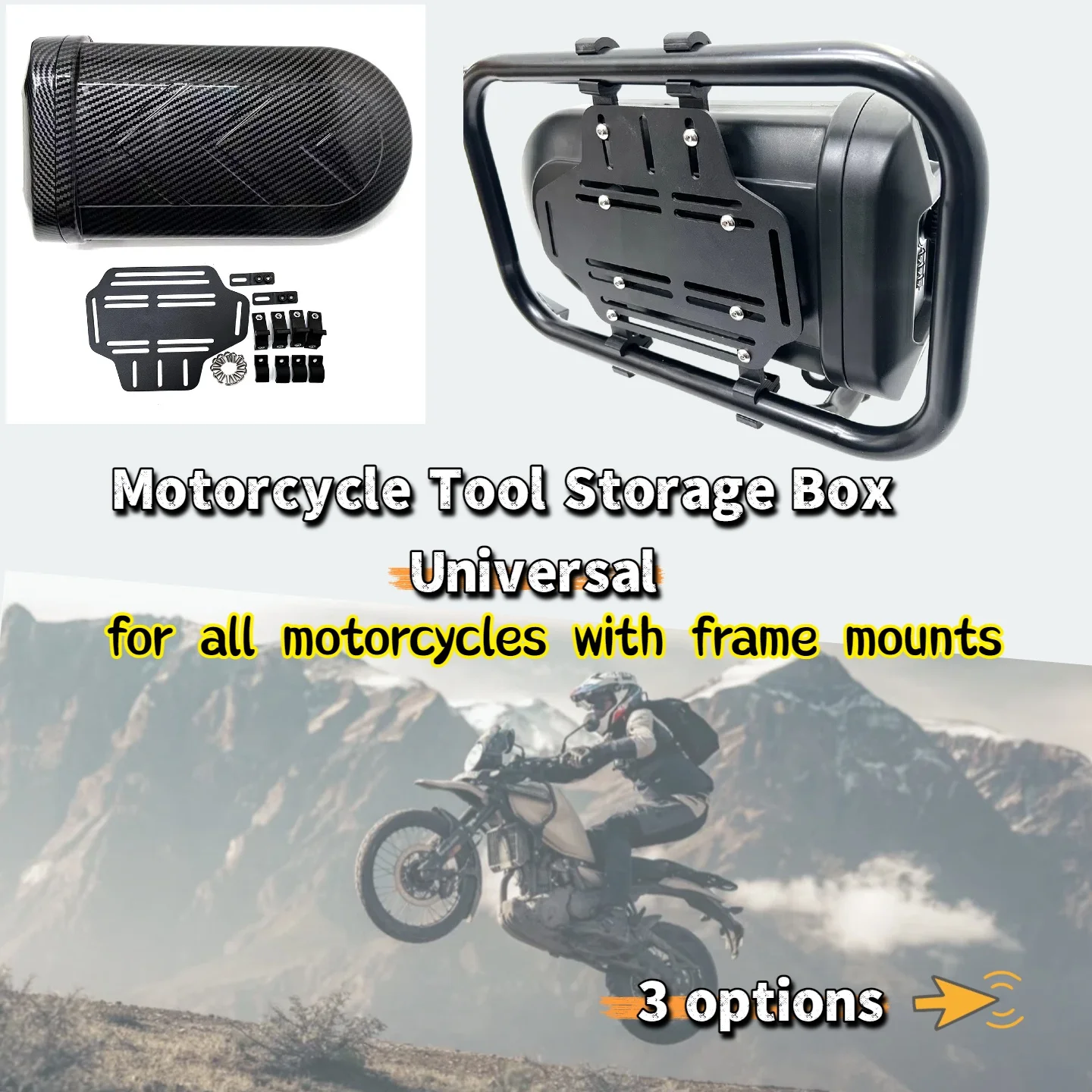 

Универсальный набор инструментов для мотоцикла, водонепроницаемый ящик для инструментов, универсальный ящик для инструментов, подходит для большинства моделей с креплением на раму/кронштейн