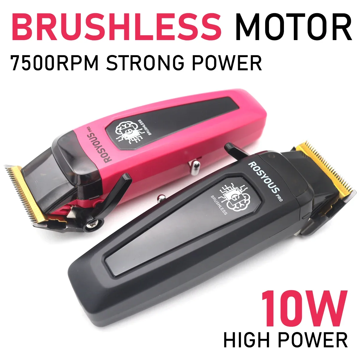 Brushless Motor Professional 2025New Hair Clipper DLC Blade with Charging Base Barber 7500RPM 5 lengths Hair Salon Trimmer