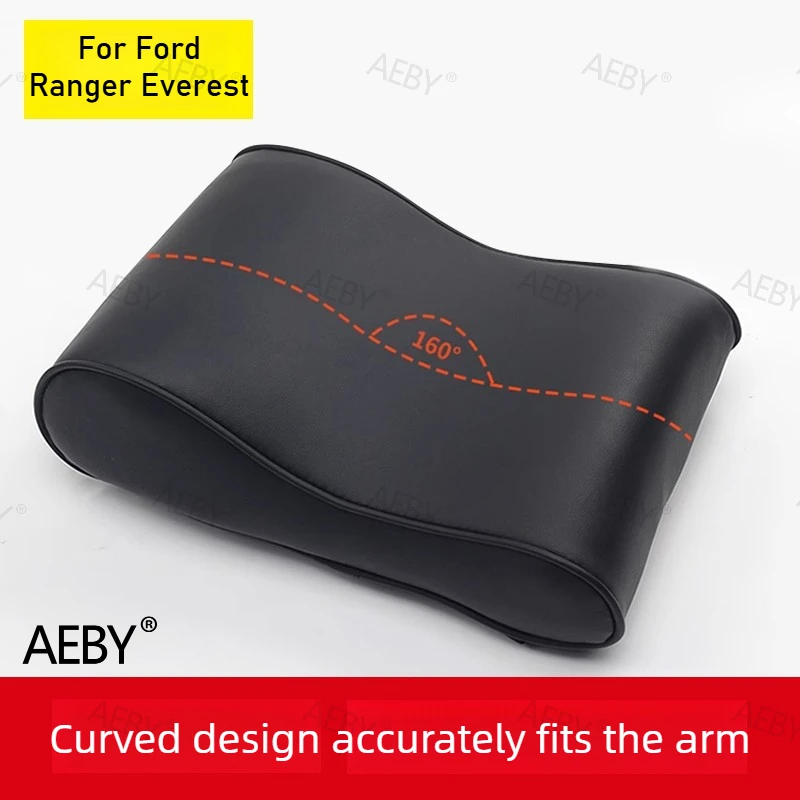 

For Ford Ranger Everest 2022-2026 Armrest pad memory foam center console,PU armrest pad,Height increasing pad center control