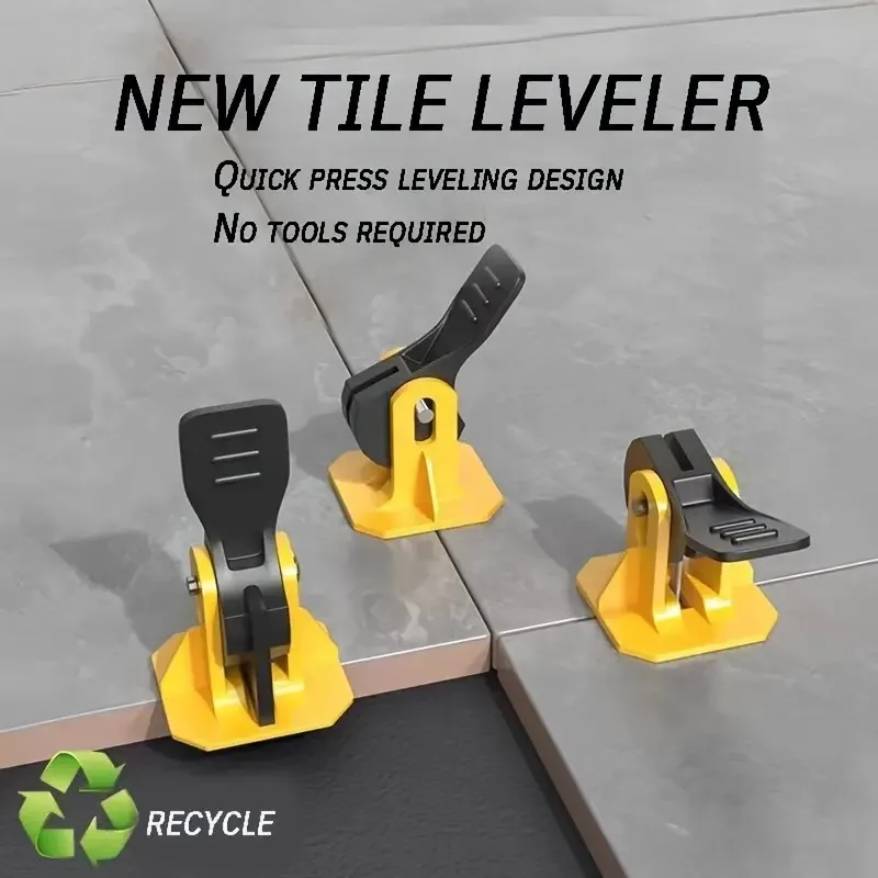 Pack Reusable Tile Levelers - Press Type, Interchangeable Steel Needle for Easy Paving & Wall Brick Laying