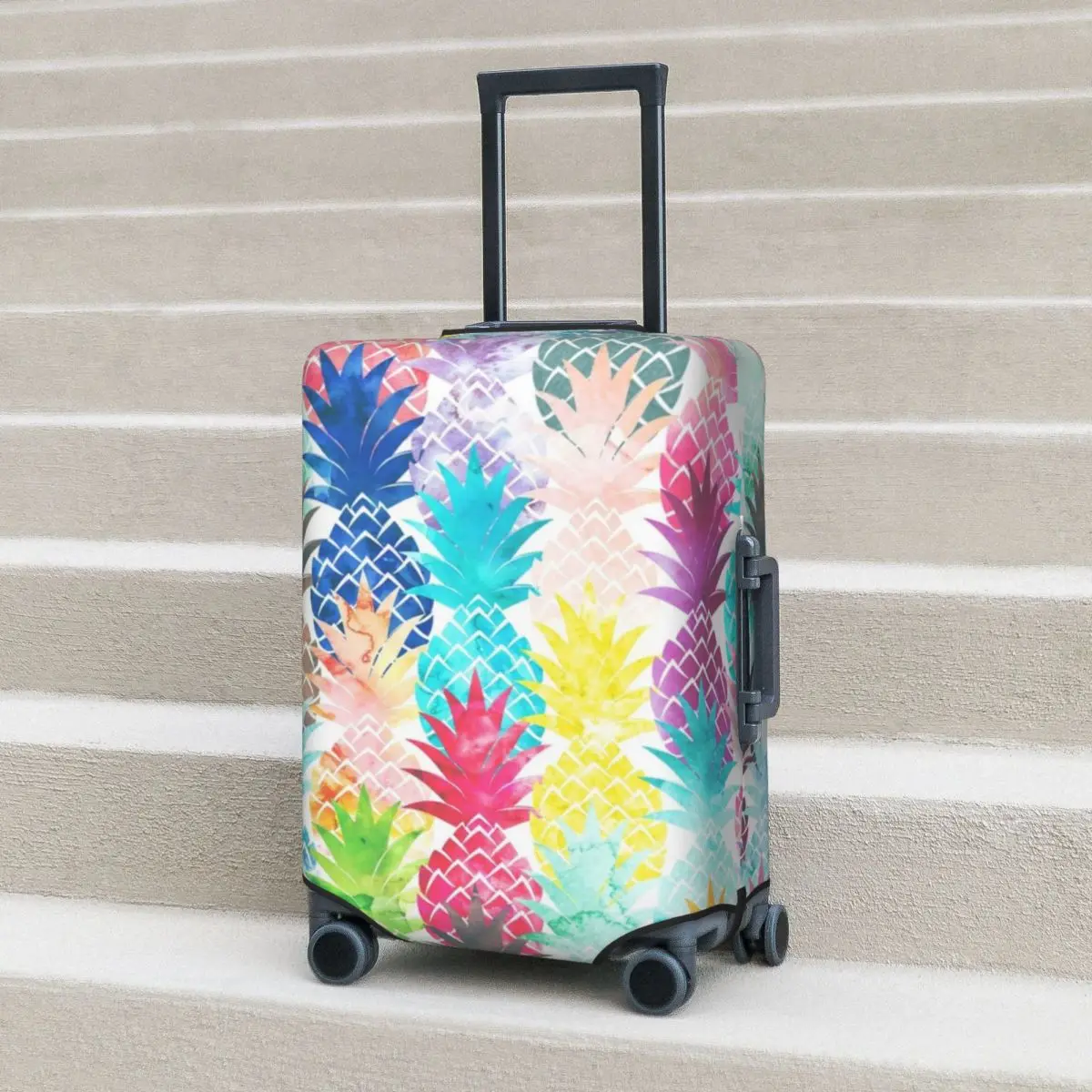 Akwarela wzór ananasowy pokrowiec na walizkę tropikalny hawajski letni lot biznesowy zabawa akcesoria bagażowe ochrona