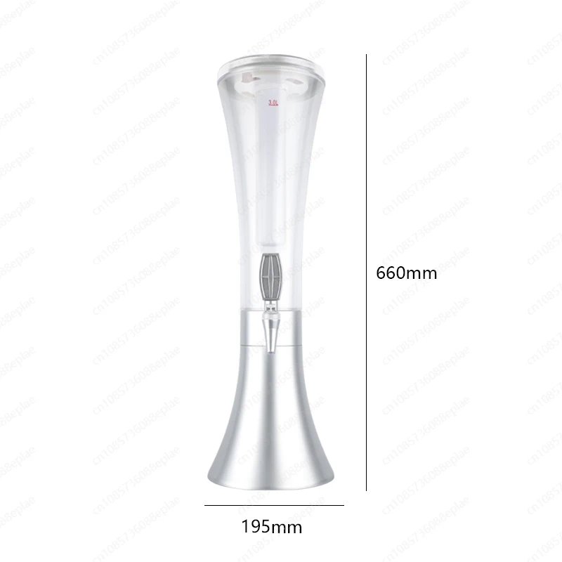 Multi-Capacity (2L 3L 5L) Beverage Dispenser, All-in-One Beer & Juice Tower with Tap for Any Drink
