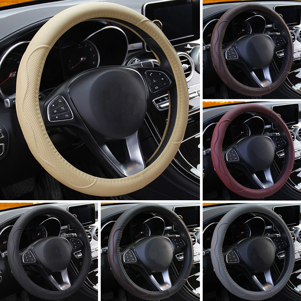 10 Colors Car Steering Wheel Cover Universal Volant Braid on the Steering-wheel Fashion Non-slip Funda Volante Auto Car Styling