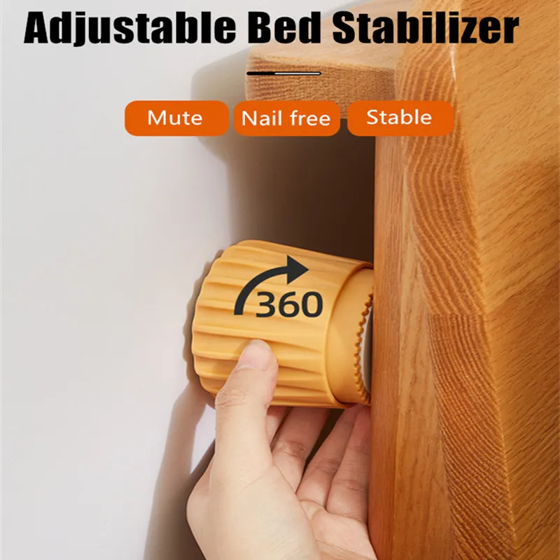 2pcs Adjustable Bed stabilizer Headboard stoppers Bed Frame Anti-Shake Tool Cabinets Sofa Fixer Furniture Leg Feet Increased Pad