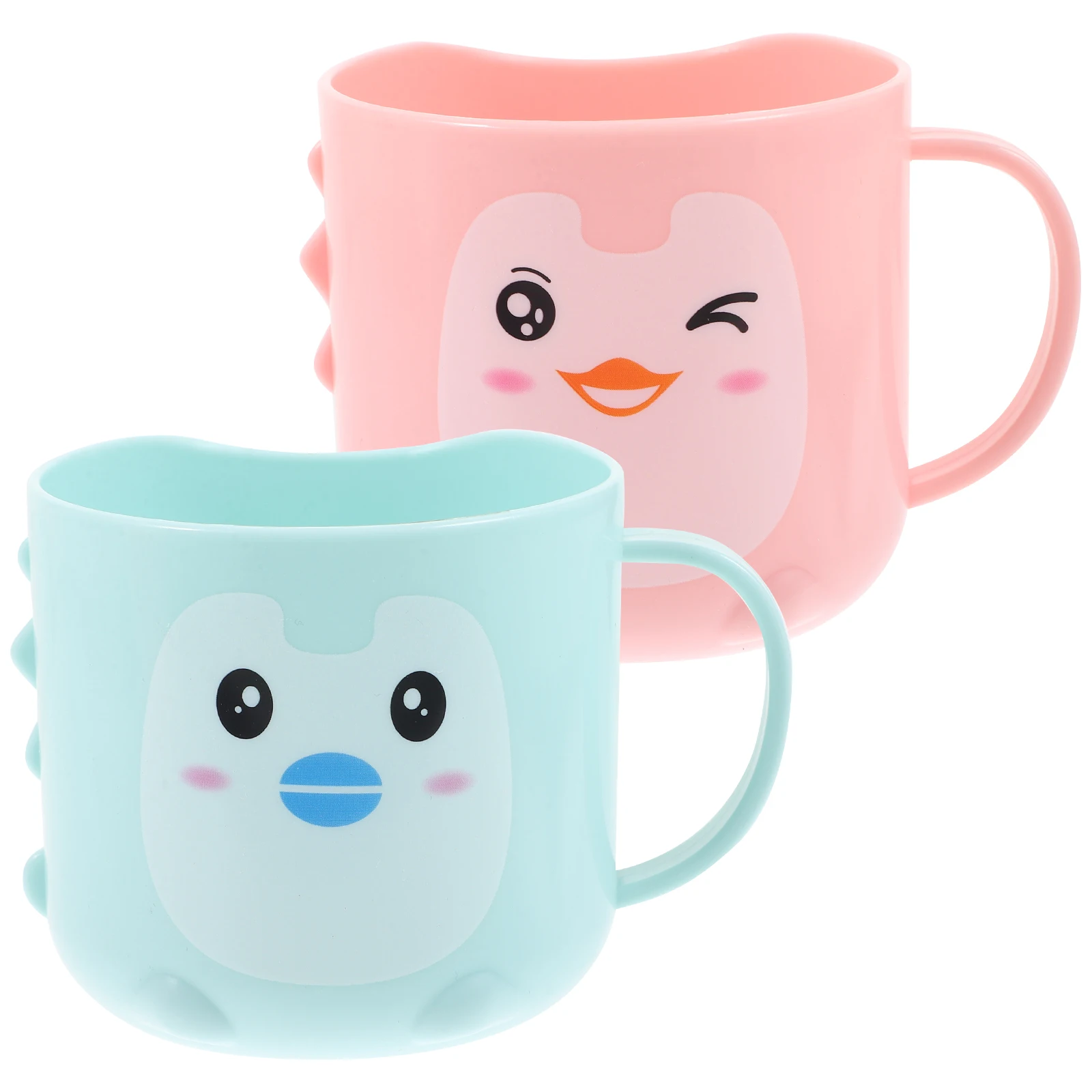 

4 pcs Kids Toothbrush Lovely Cartoon Gargle Mugs Large Capacity Anti-Slip Household Bathroom Wash Cups For Children Cute