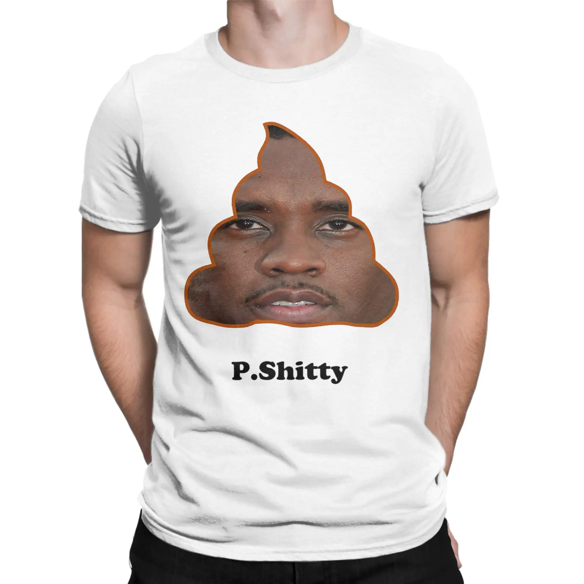 Men P.shitty Diddy T Shirts  Cotton Clothes Funny Short Sleeve Crewneck Tee Shirt Graphic T-Shirt