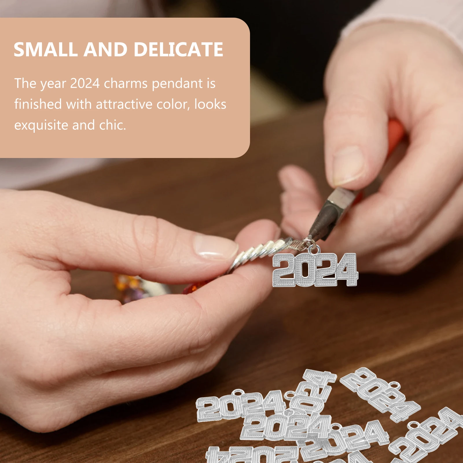 

100pcs 2024 Pendants Tassel Graduation 2024 Charms Graduation Charms Diy Jewelry Making Crafts For Necklace Bracelet