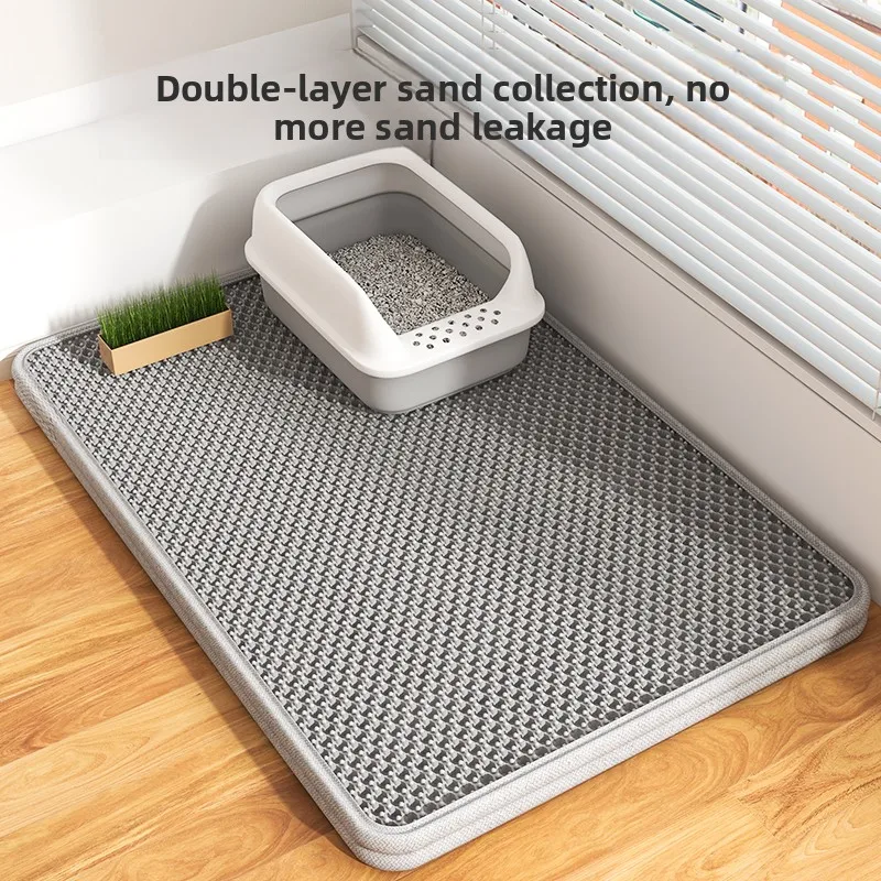 

Double Layer Anti-Spla Litter Mat Sand Collection Pet Mat Large Size Home Decoration Supplies Dog Supplies