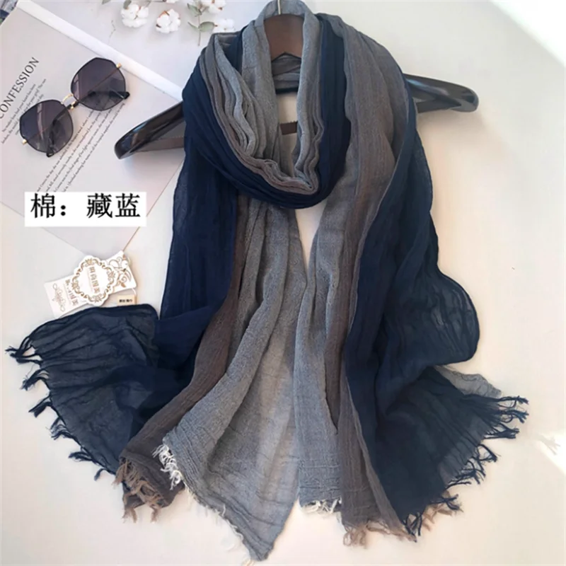 

Designer Men Scarf Fashion Patchwork Striped Cotton Linen Men's Scarves Autumn Winter Warm Pashmina Male Brand Bufanda Muffler