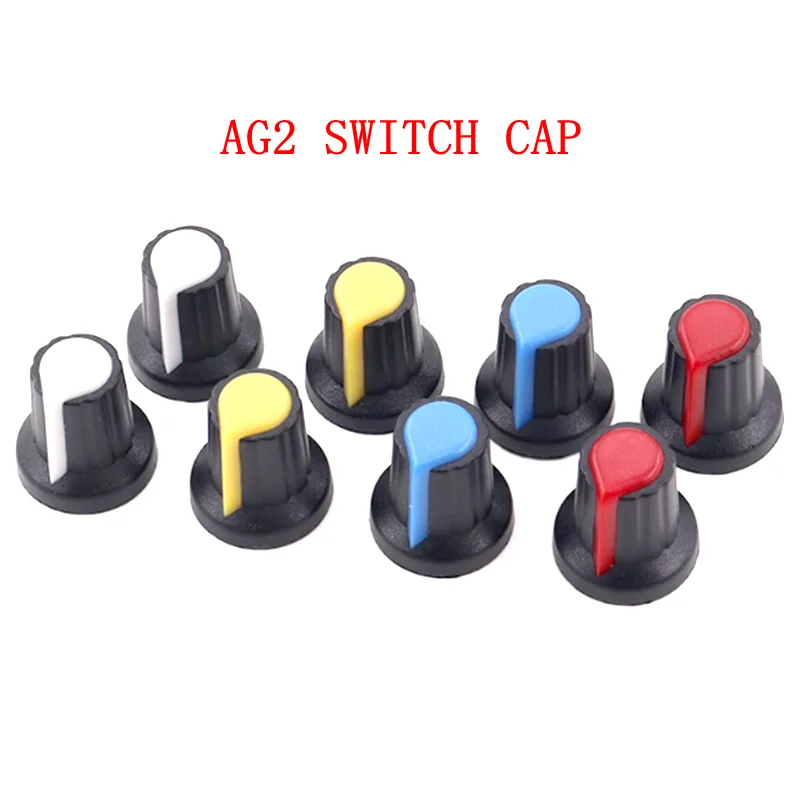 

10 шт. потенциометр Wh148 Ag2 ручка с цветком сливы 15 × 17 мм диаметр 6 мм пластиковая ручка шляпа белый красный зеленый синий желтый оранжевый