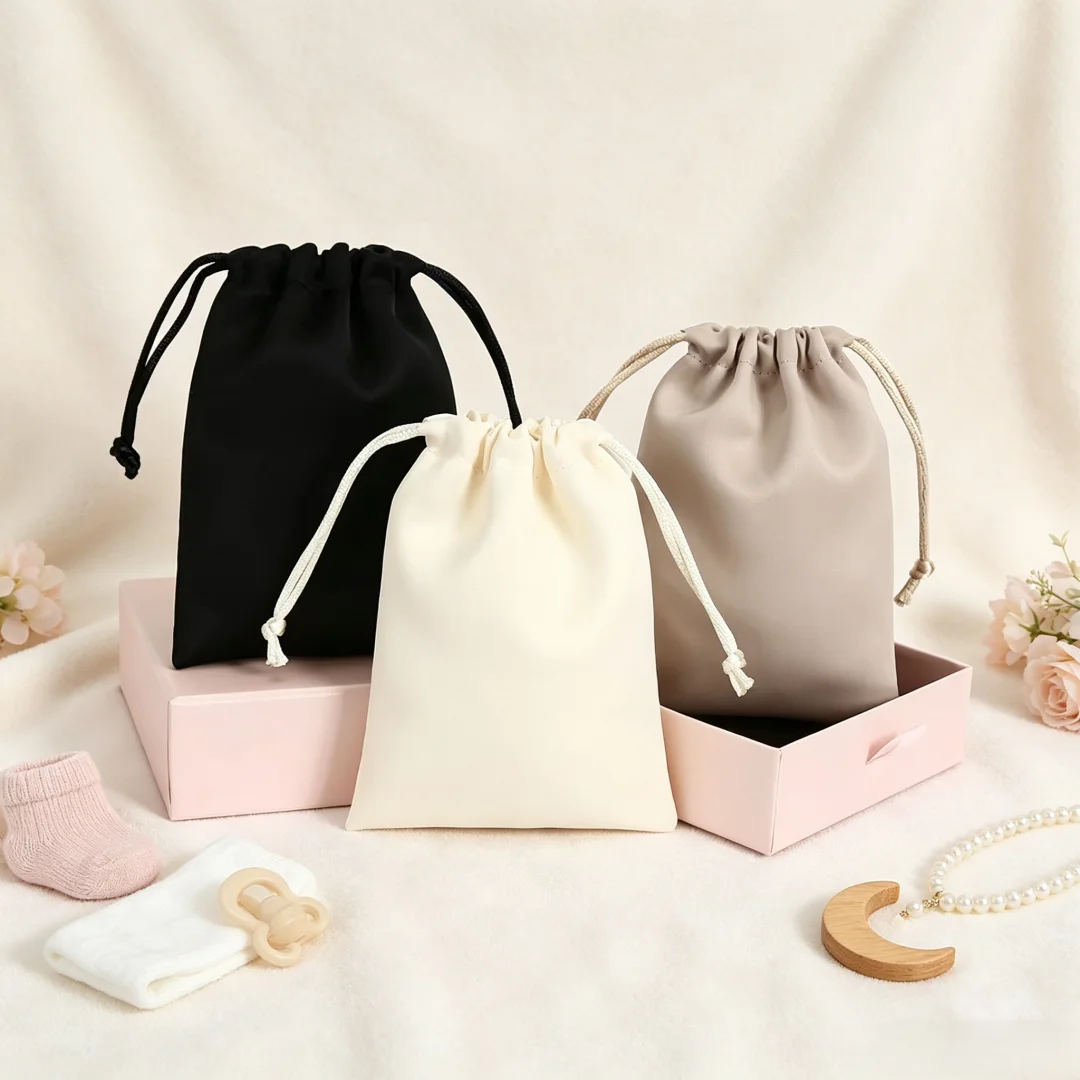 10Pcs Soft Silk‑Satin Drawstring Gift Bags Multipurpose Jewelry Packing Pouches for Cosmetic Items Party Wedding Favors &Candies