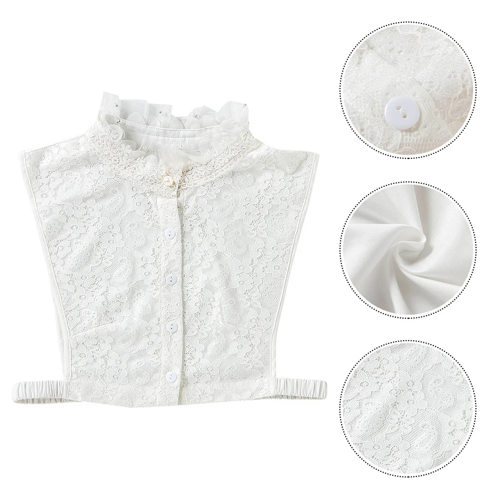 الشيفون الكشكشة St طوق انفصال كاذبة قميص التبعي المرأة الزخرفية برقبة سترة هوديي خفيفة الوزن التنفس