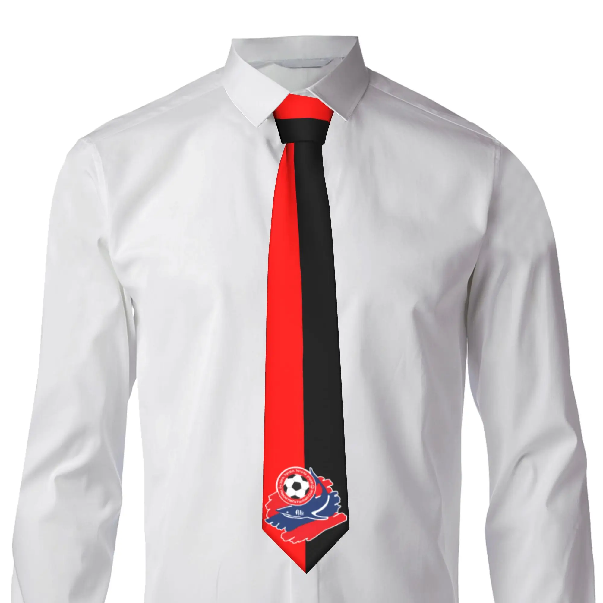 Israel Soccer Hapoel Haifa Football Club  Ties Men Classic  Silk Wedding Neckties