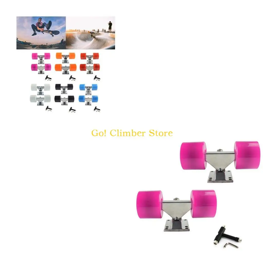 

Q84C Skateboards Wheel Bracket with Wheel Replacement Skateboards Truck Wheel I