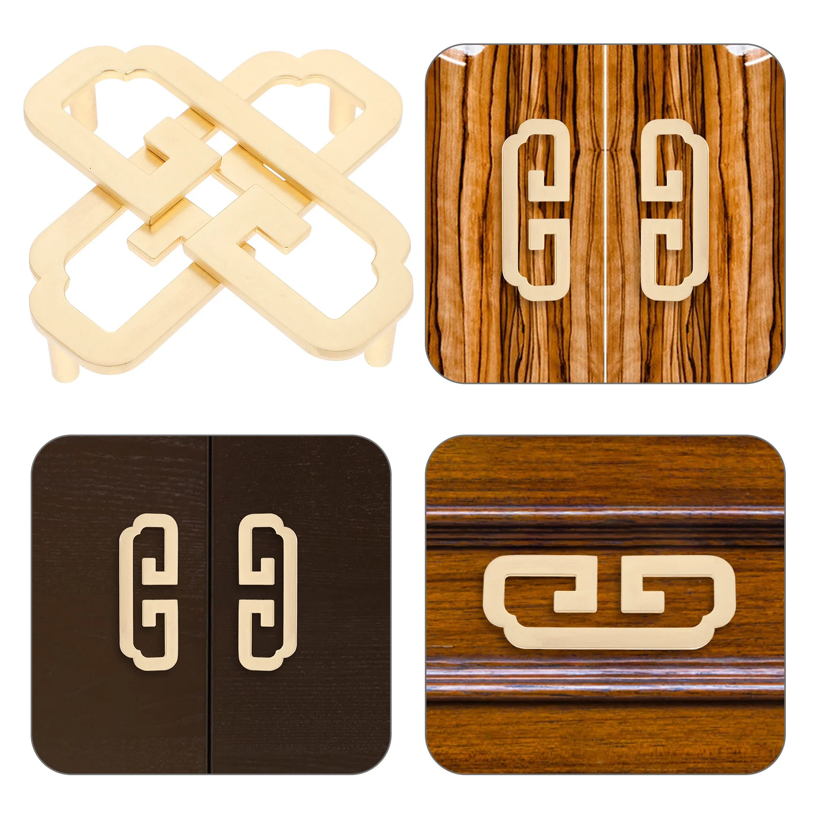 

2Pcs Cabinet Door Pulls Half Moon Vintage Copper Finish Easy Install Zinc Alloy Smooth Grip for Kitchen Bathroom Closet Shoe