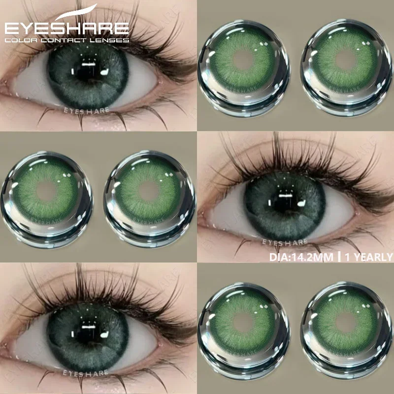 EYESHARE 1 paio di lenti a contatto colorate di nuova moda per occhi Lenti per occhi verdi naturali Lenti blu Uso annuale Lenti per occhi Contatti