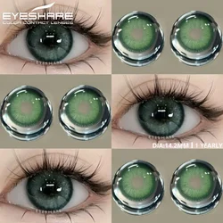 Eyeshare 1 par nova moda cor lentes de contato para olhos lentes de olho verde natural lentes azuis uso anual lentes de contato de cor