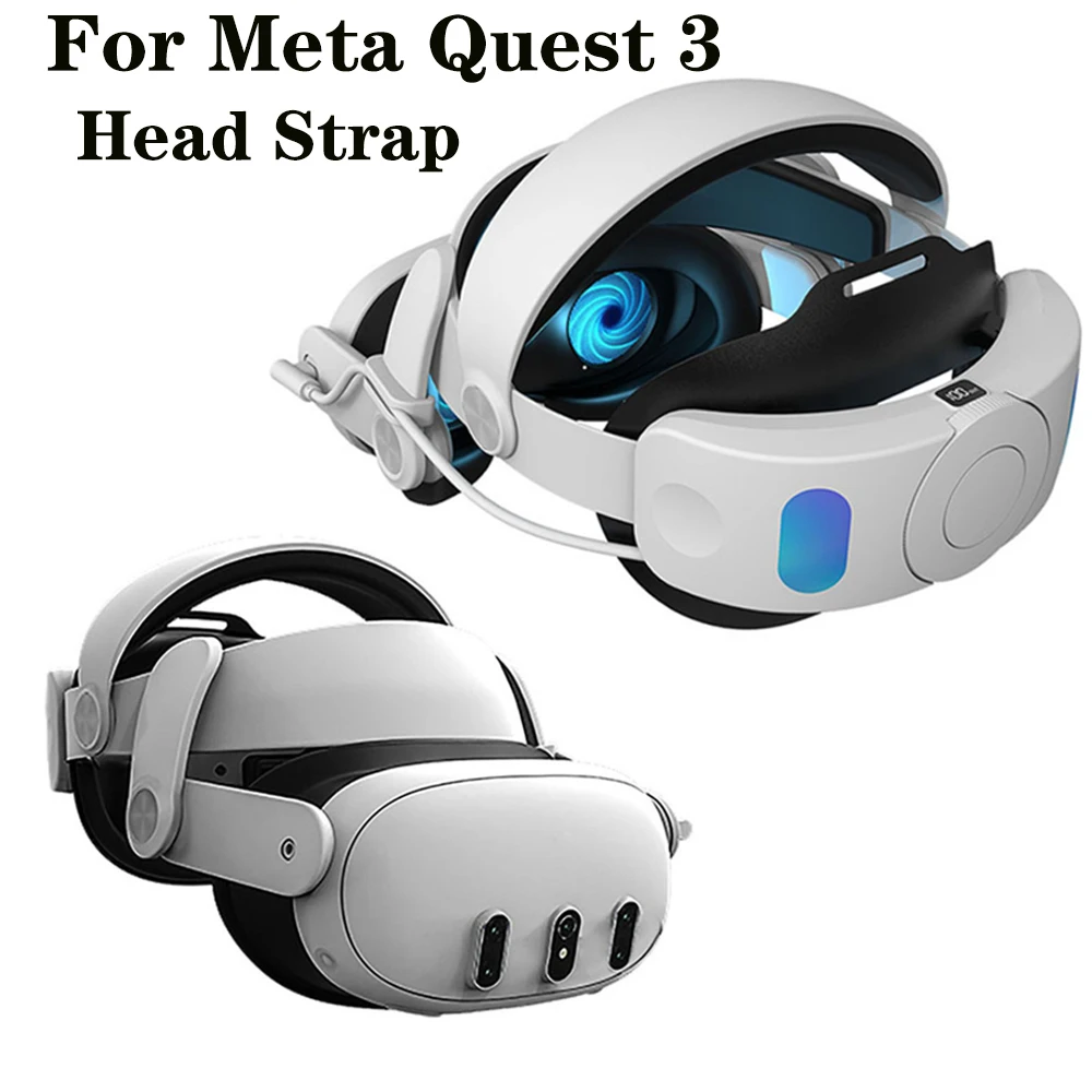 

New Built-in Charging Head Strap Accessories Compatible for Meta Quest 3 with 6000mah Battery Pack Extended Gaming Time VR Parts