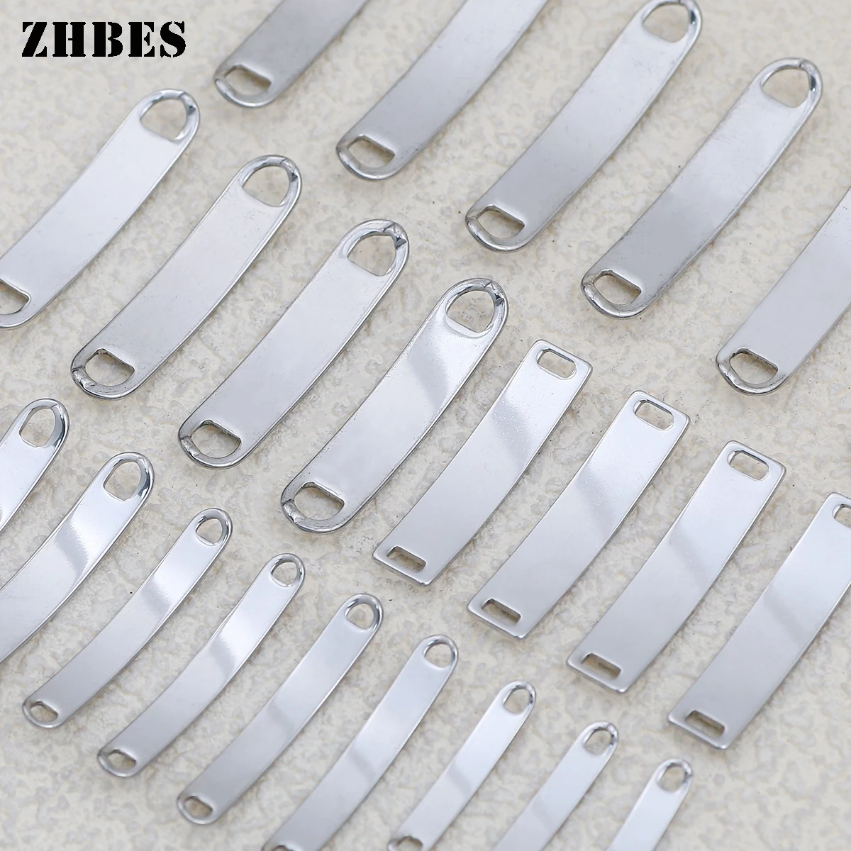 

5/10pcs Stainless steel double-hole curved connecting plate Handmade DIY jewelry accessory material bracelet connecting piece