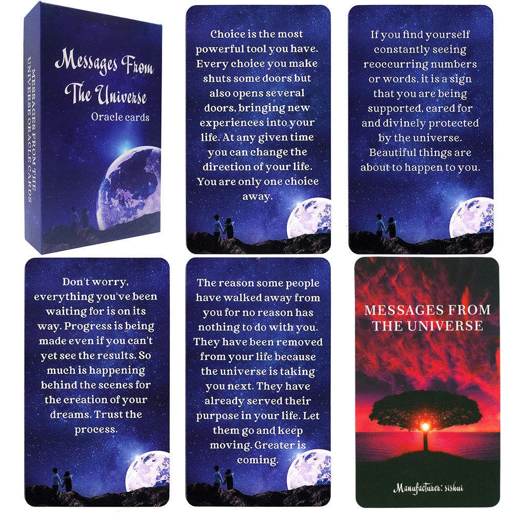 Message From The Universe Oracle Cards 54 Decks with Keywords Tarot in Box Prophet Prophecy Divination English Version