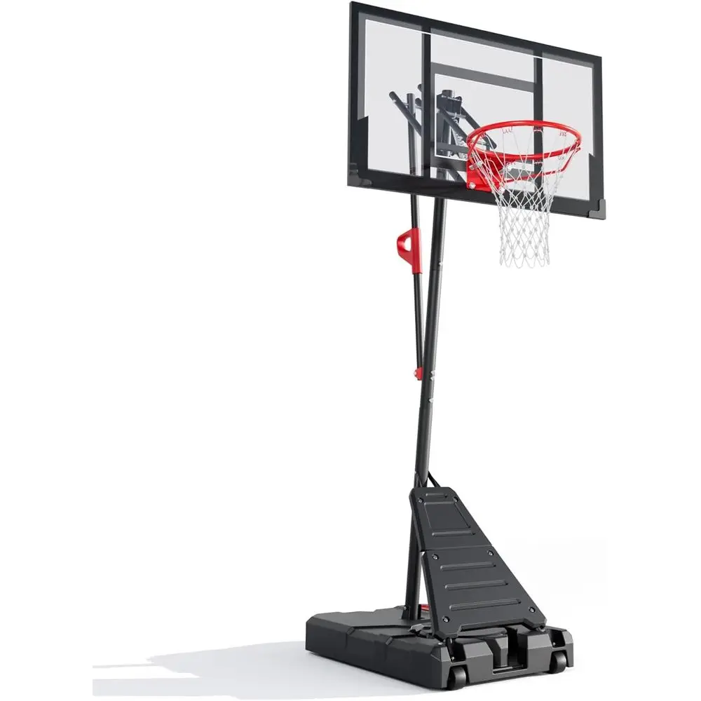 

Outdoor Adjustable Height Basketball Hoop with 40 Shatterproof Backboard for Driveway and Backyard Practice