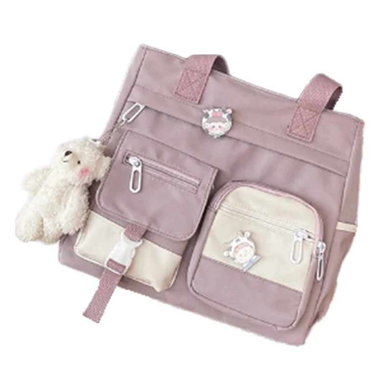 

Waterproof Canvas Crossbody Bag For Women Girls Casual Shoulder Messenger Bag Cute Students Schoolbag Satchels