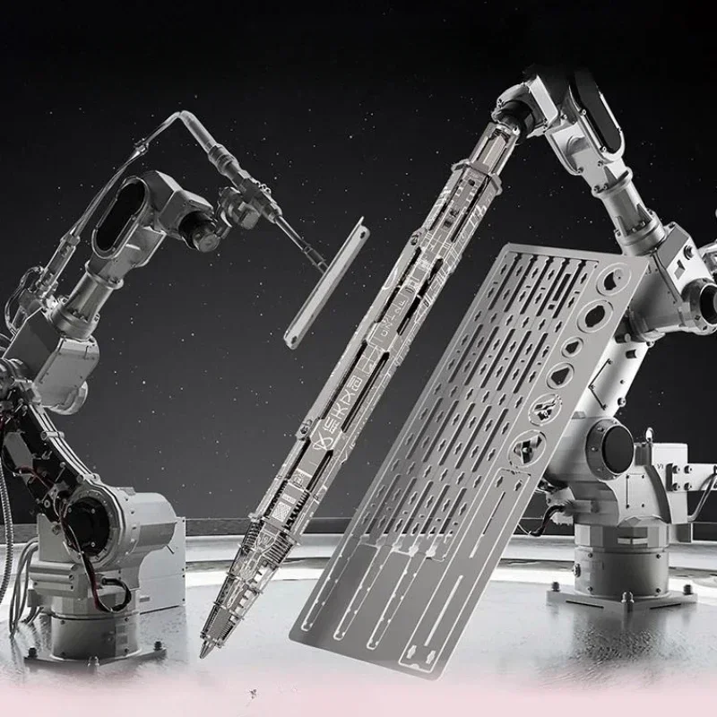 

Hot DAMI Aerospace Wenchuang Personalized DIY Gel Pen 1.0mm Black Creative High-tech Metal Mechanical Assembling Pen Writing