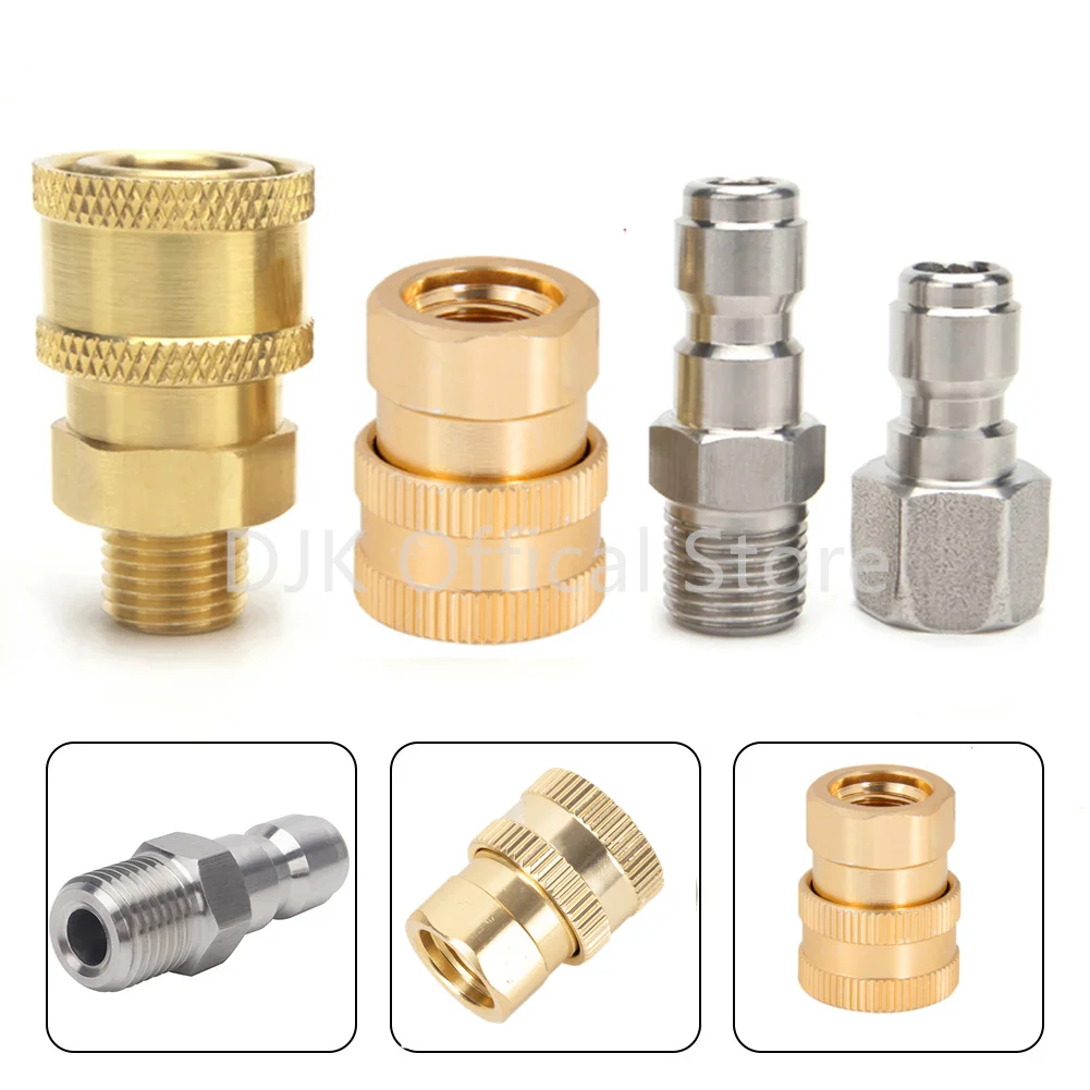 

Насадка для мойки высокого давления, быстроразъемный соединительный соединитель 1/4 дюйма с адаптером для фитинга с наружной и внутренней резьбой G1/4