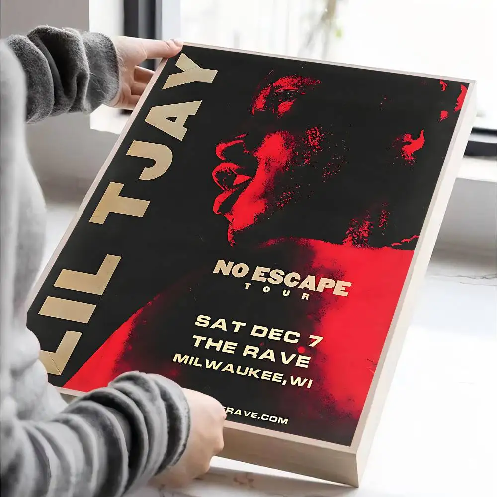 المغني الشعبي L-lil T-tracy الكلاسيكية خمر الملصقات ورق أبيض يطبع الملصقات الفنية Kawaii غرفة ديكور #5