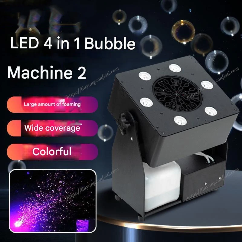 90W Super Bubble Machine With LED 4in1 RGBW Distance 11M Remote Control DMX For DJ Disco Home Party Various Stage Performances