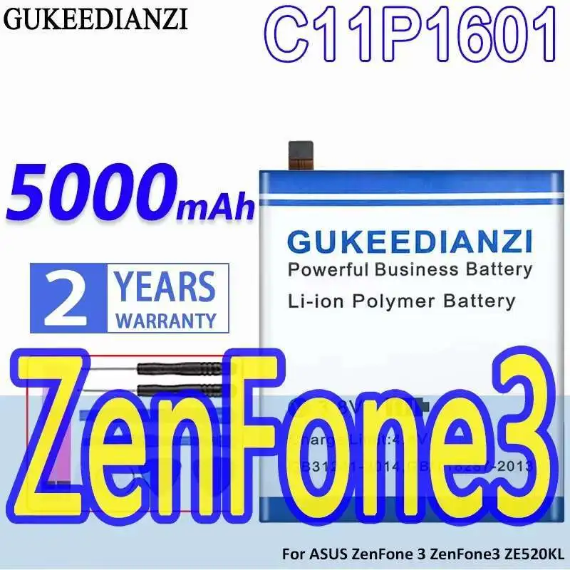 

5000Mah C11P1601 For Asus Zenfone 3 Zenfone3 ZE520KL High Performance Mobile Phone Battery