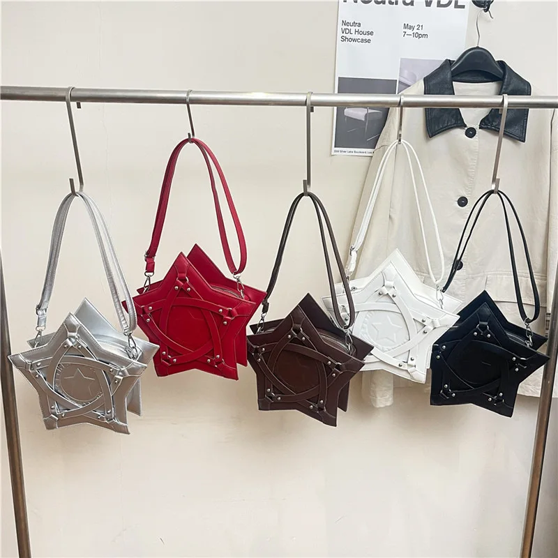 

Ins модная женская сумка через плечо со звездами, маленькая сумка через плечо с заклепками, стильный шикарный компактный кошелек для телефона, женский bolsas de mujer