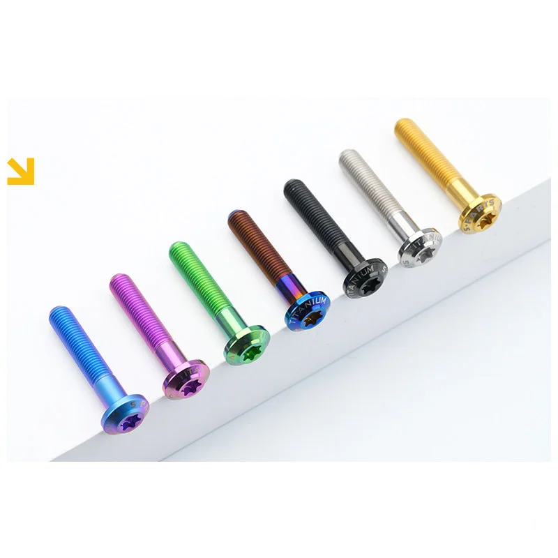 1/2/5PCS Titanium Bolts M10 A3 Umbrella Head P1.25mm Length 20 25 30 35 40 45 50 55 60 65mm Gold Blue Motorcycle Upgrade Parts