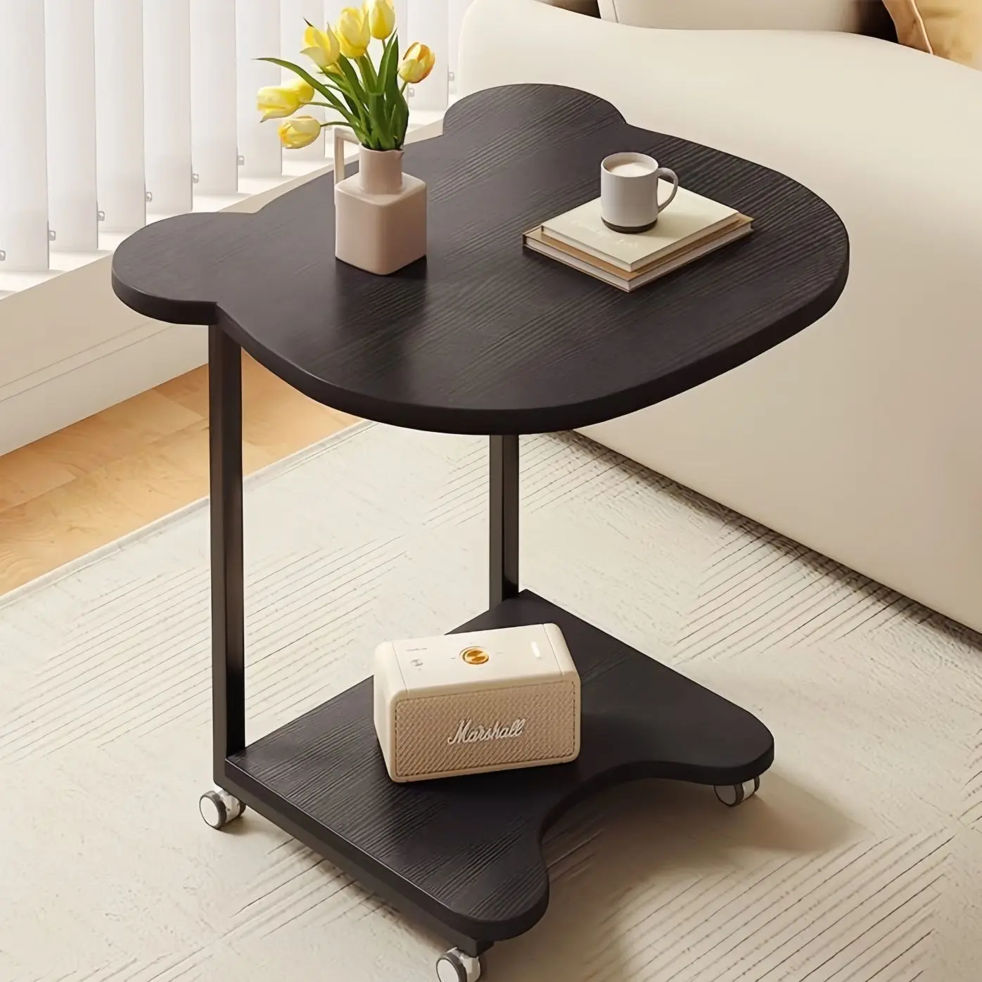 AOLIVIYA Tea Coffee Table Nightstand Storage Rack Sofa Corner Side End Stand Panda Removable Wholesale Bedroom Home