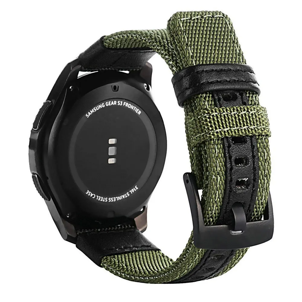 สำหรับ Garmin vivoactive 4สายสมาร์ทวอท์ช22มม. สายเปลี่ยนหนังไนล่อนสำหรับ Garmin venu 2 /forerunner 265 255สาย745