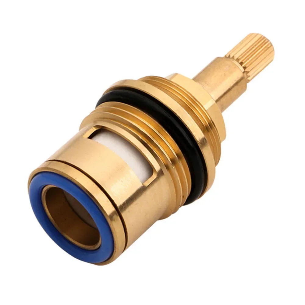 Replacement Brass Ceramic Disc Tap Valve Quarter Turn Cartridges Gland Insert G3/4 For Hot Cold  Faucet Bathroom Faucet Accessor