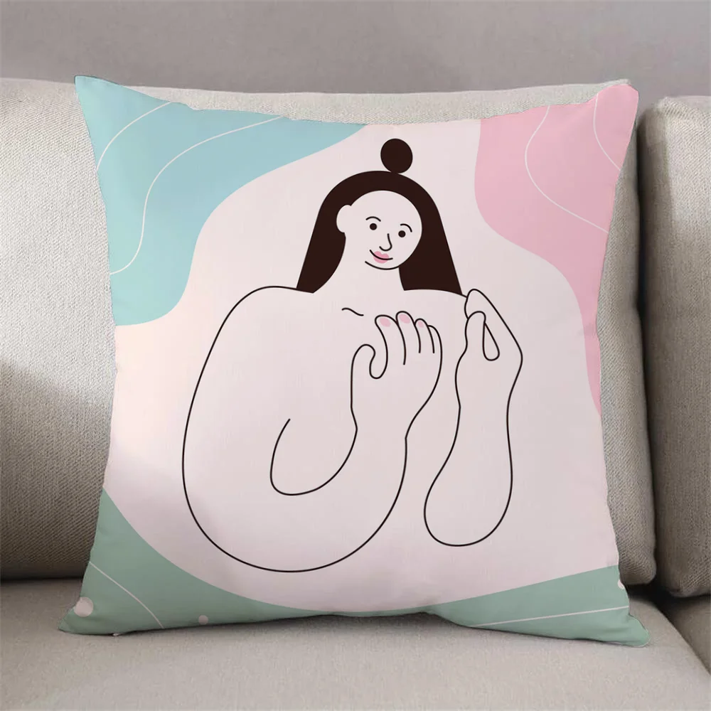 Decorative Pillowcase Expectations Abstract Female Portraits Bed Pillowcases Home and Decoration Covers for Bed Pillows Hyunjin