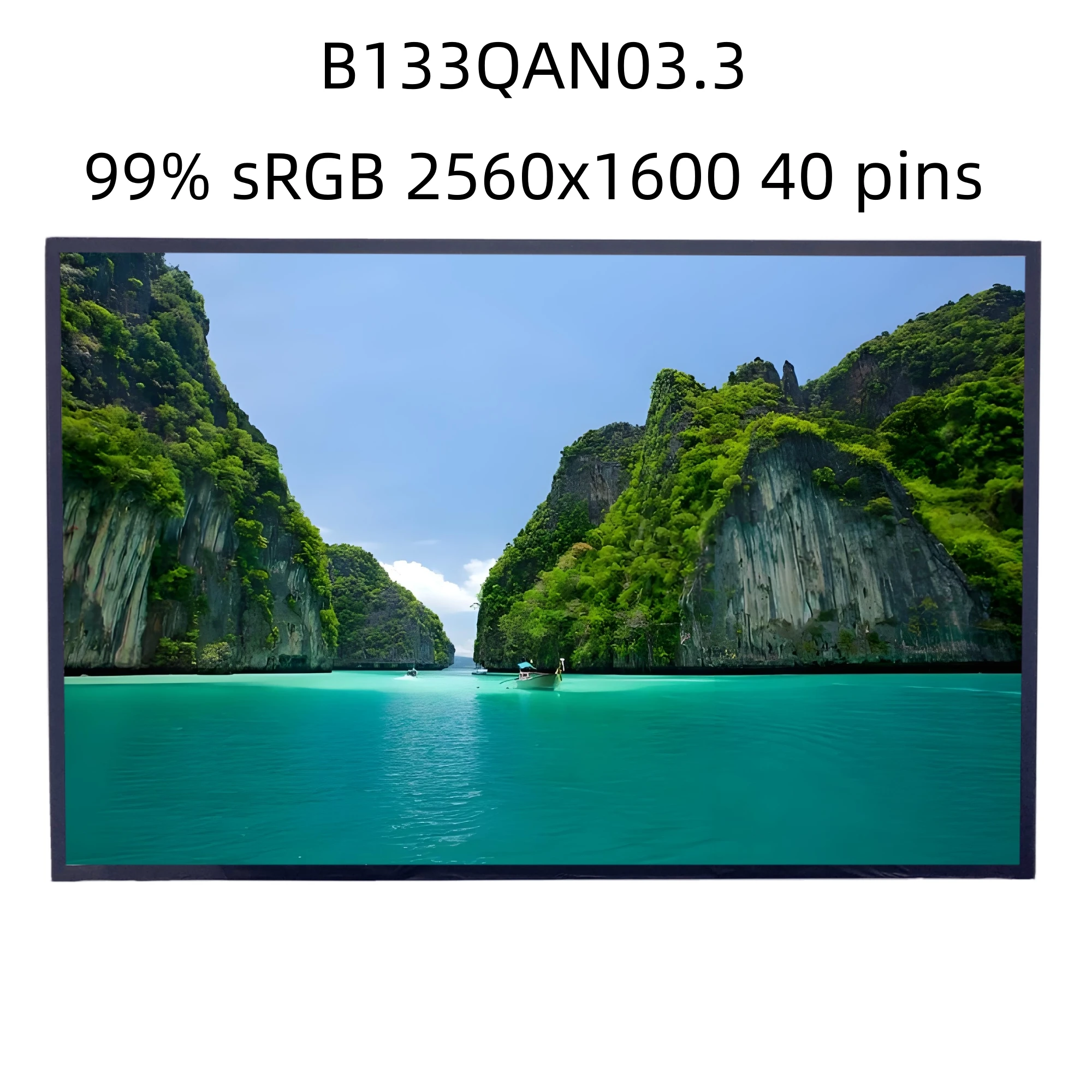 B133QAN03.3 13.3 inch Matrix Replacement Panel 2560x1600 40 pins Laptop LCD Screen